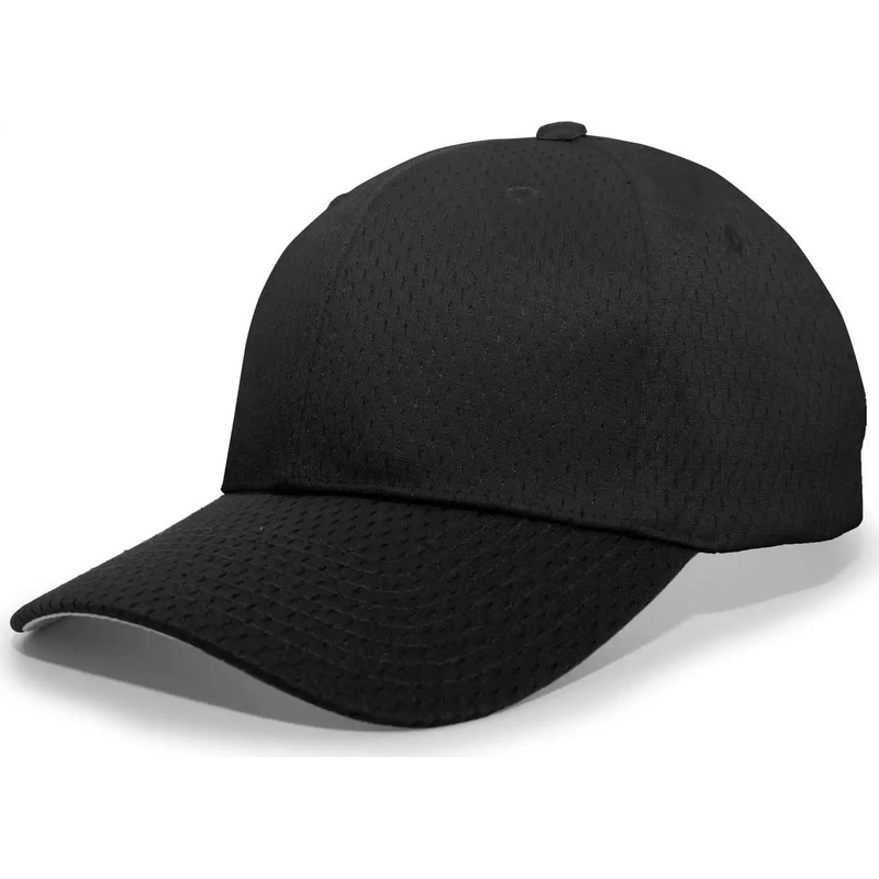 Pacific Headwear 805M Coolport Mesh Hook-and-Loop Cap – Black