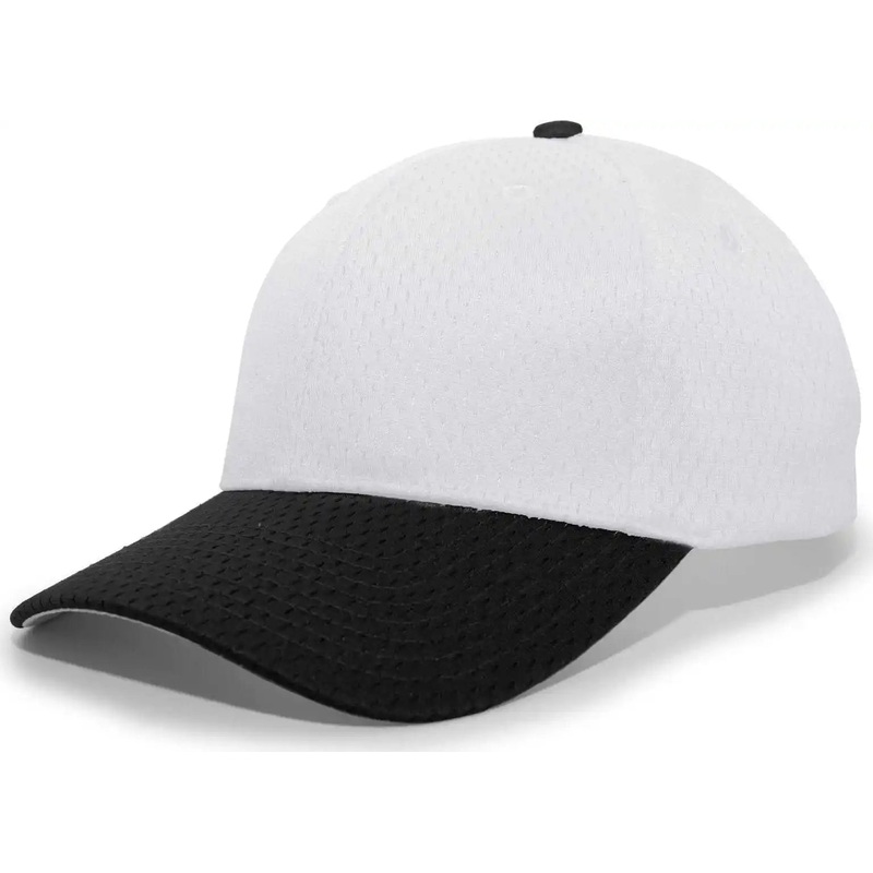 Pacific Headwear 805M Coolport Mesh Hook-and-Loop Cap – Silver Black