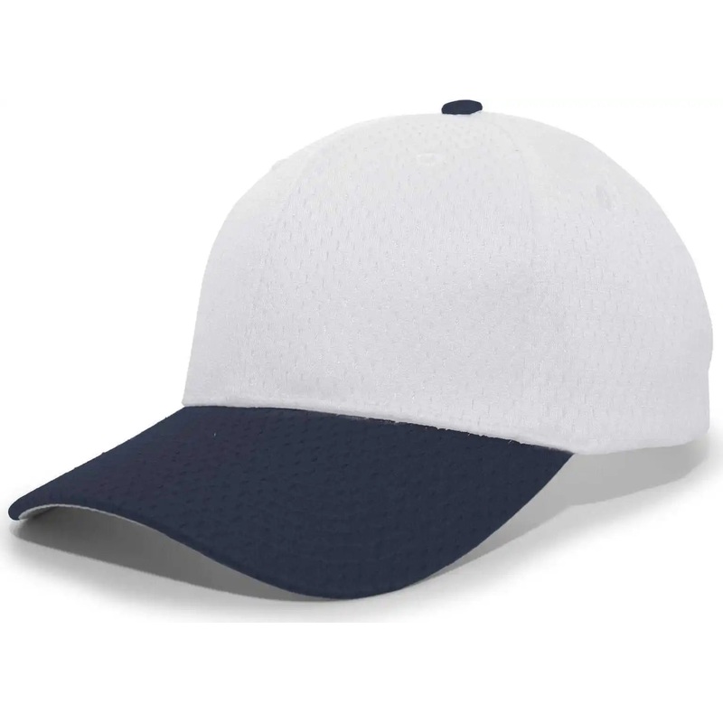 Pacific Headwear 805M Coolport Mesh Hook-and-Loop Cap – Silver Navy
