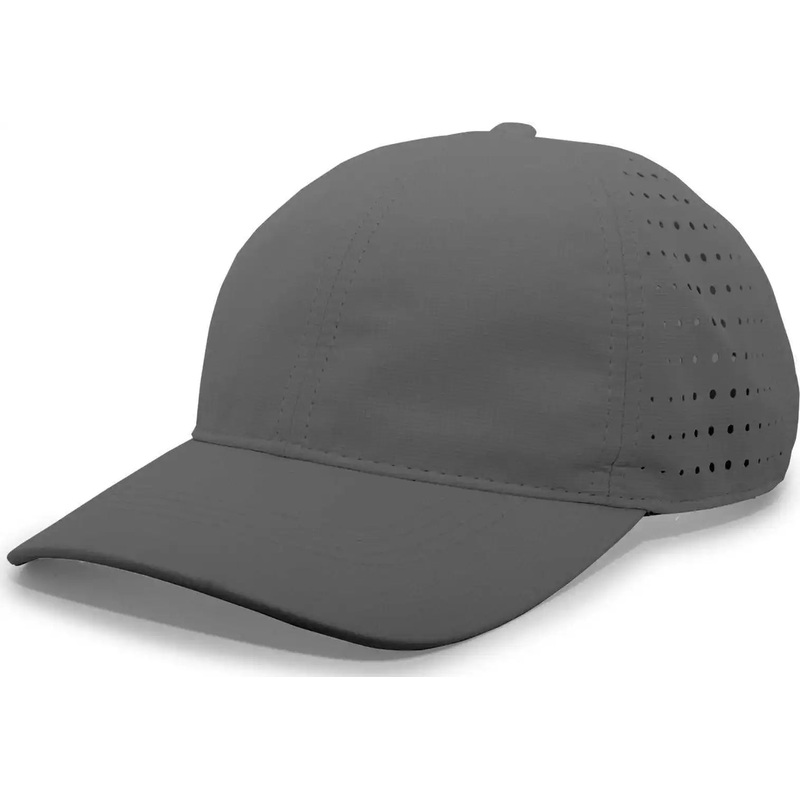 Pacific Headwear 425L Light-Weight Perforated Hook-and-Loop Cap – Graphite