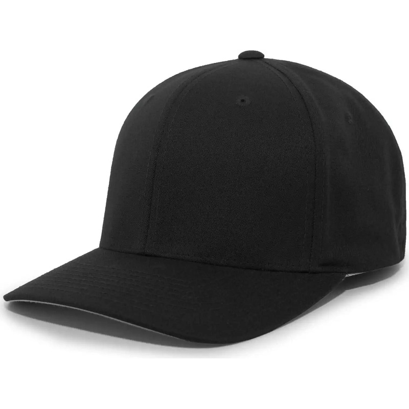 Pacific Headwear 430C Cotton-Poly Flexfit Cap – Black