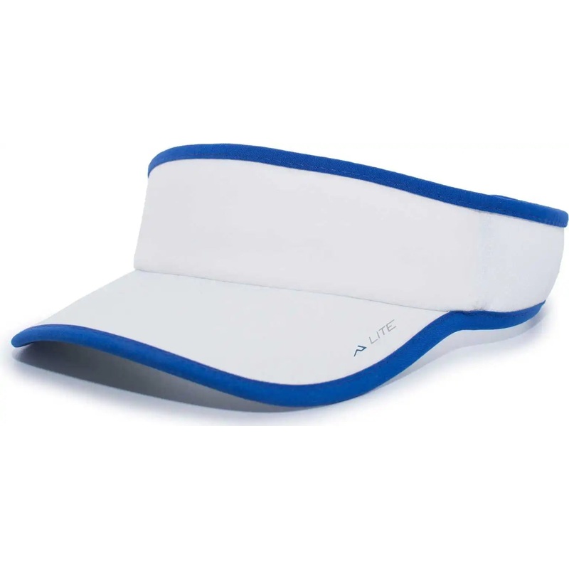 Pacific Headwear 510V Performance Hook-and-Loop Visor – White Royal