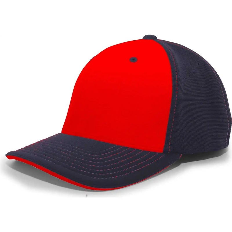 Pacific Headwear 398F M2 Performance Flexfit Cap – Navy Red