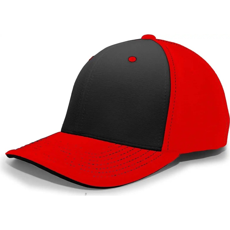 Pacific Headwear 398F M2 Performance Flexfit Cap – Red Black