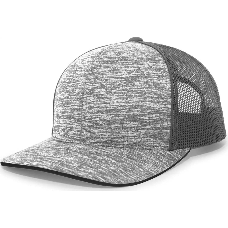 Pacific Headwear 106C Aggressive Heather Trucker Snapback Cap – Graphite Lite Charcoal