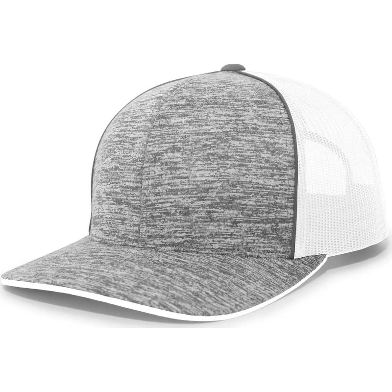 Pacific Headwear 106C Aggressive Heather Trucker Snapback Cap – Royal Heather White