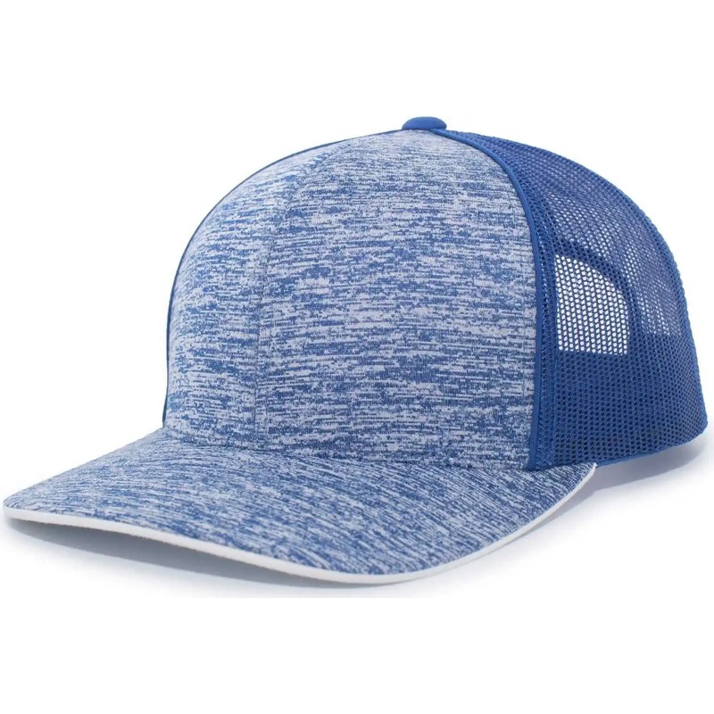 Pacific Headwear 106C Aggressive Heather Trucker Snapback Cap – Royal Royal