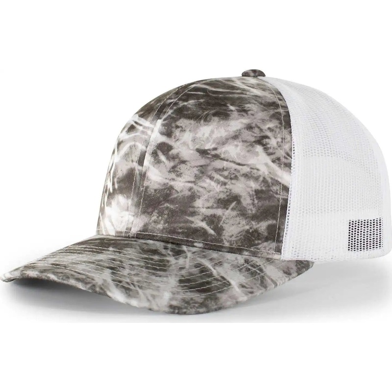 Pacific Headwear 107C Elements Agua Camo Trucker Snapback Cap – Elements Manta White