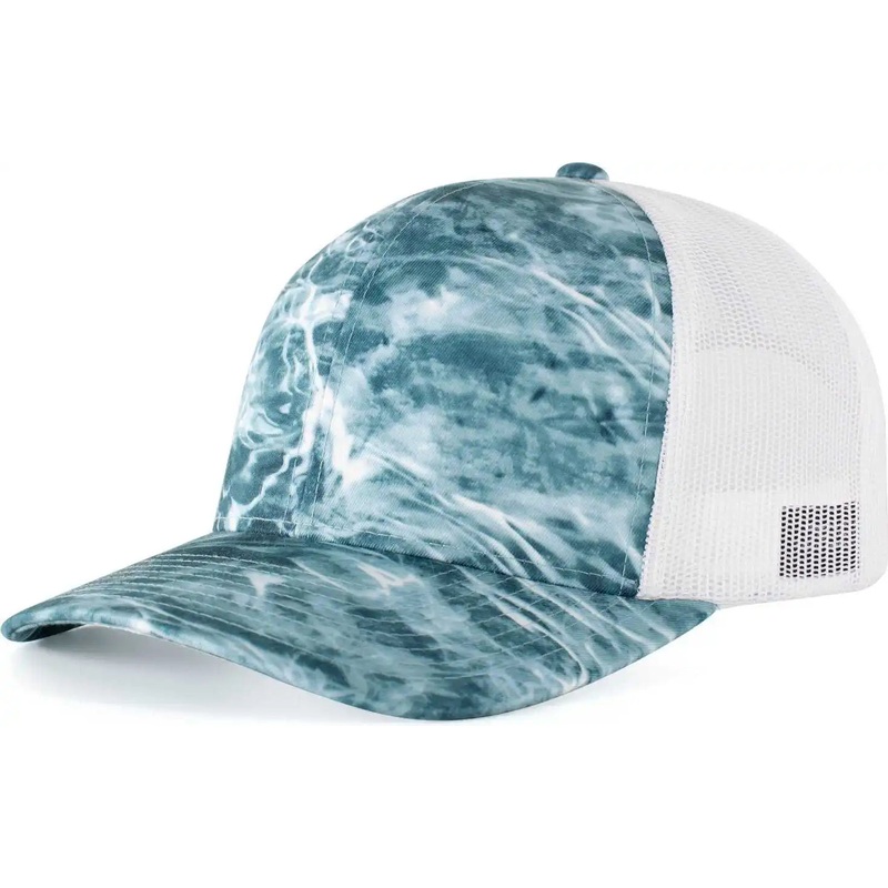 Pacific Headwear 107C Elements Agua Camo Trucker Snapback Cap – Elements Spindrift White