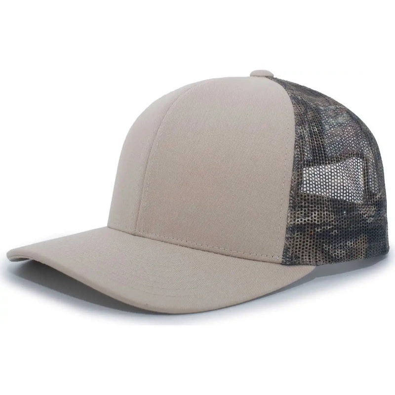 Pacific Headwear 108C Camo Trucker Snapback Cap – Stone Break-Up Country