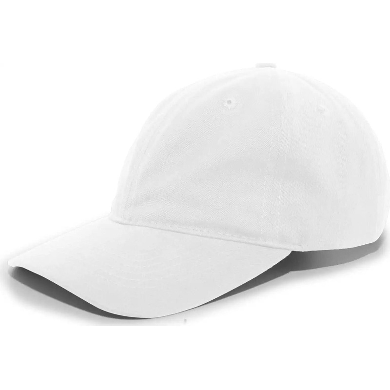 Pacific Headwear 201C Brushed Cotton Twill Buckle Back Cap – White