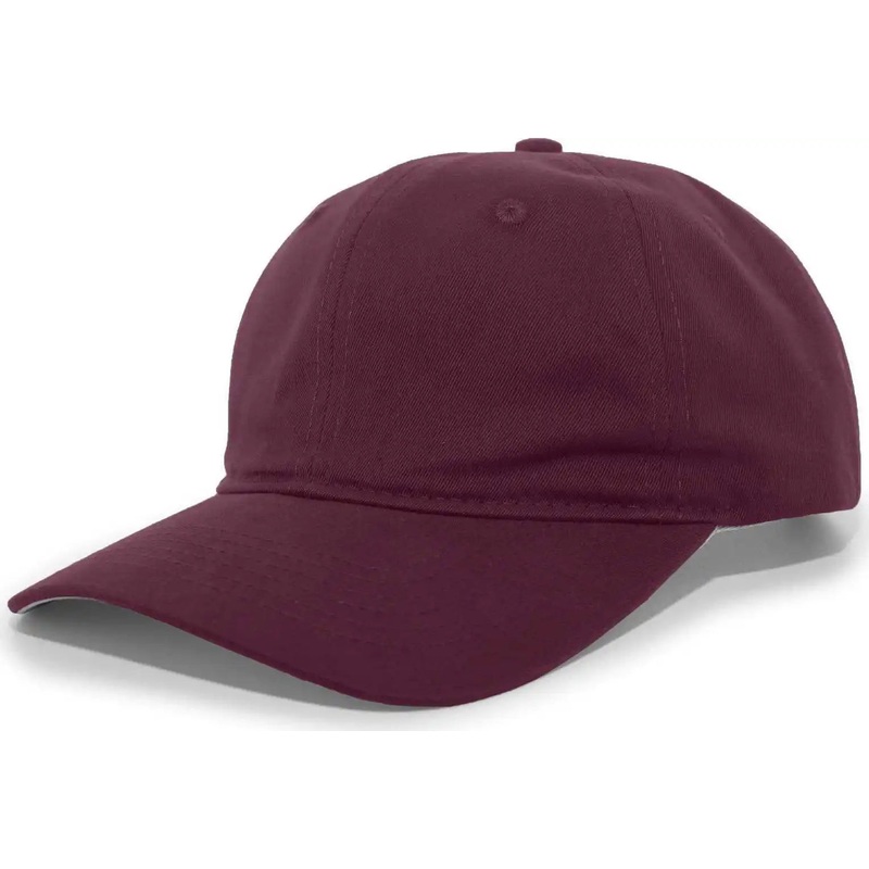 Pacific Headwear 220C Brushed Cotton Twill Hook-and-Loop Cap – Maroon