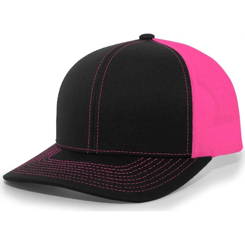 Pacific Headwear 104C Trucker Snapback Cap – Black Pink