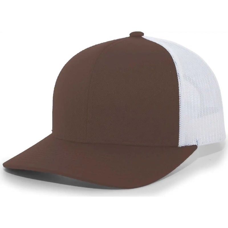 Pacific Headwear 104C Trucker Snapback Cap – Brown White
