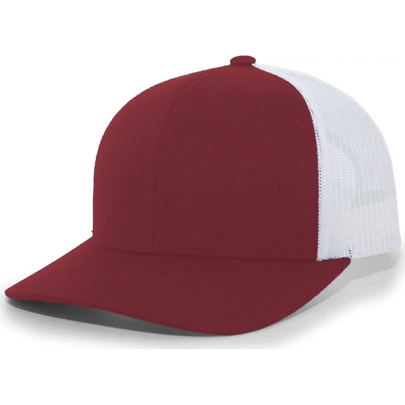 Pacific Headwear 104C Trucker Snapback Cap – Cardinal White