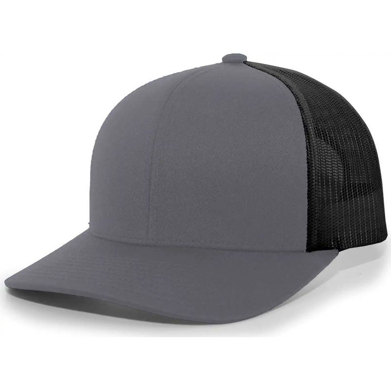 Pacific Headwear 104C Trucker Snapback Cap – Graphite Black