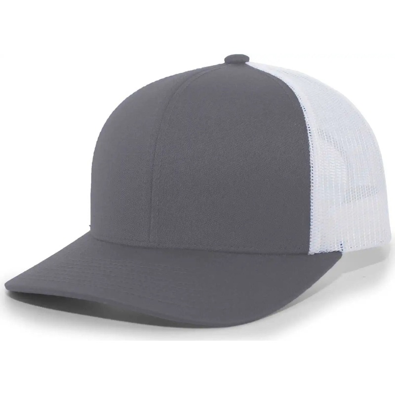 Pacific Headwear 104C Trucker Snapback Cap – Graphite White