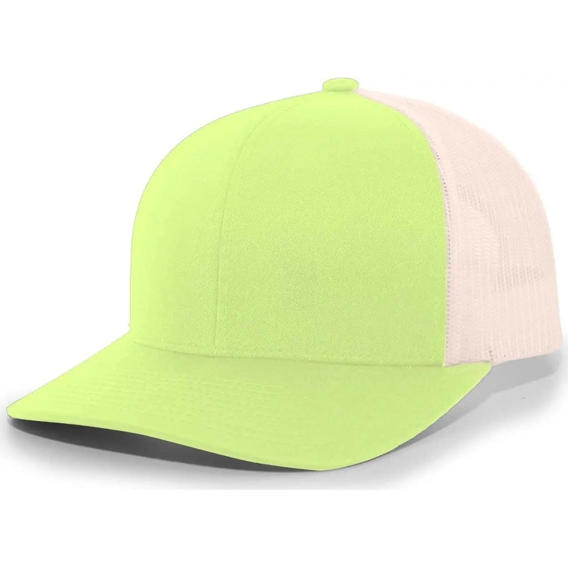 Pacific Headwear 104C Trucker Snapback Cap – Green Glow Beige
