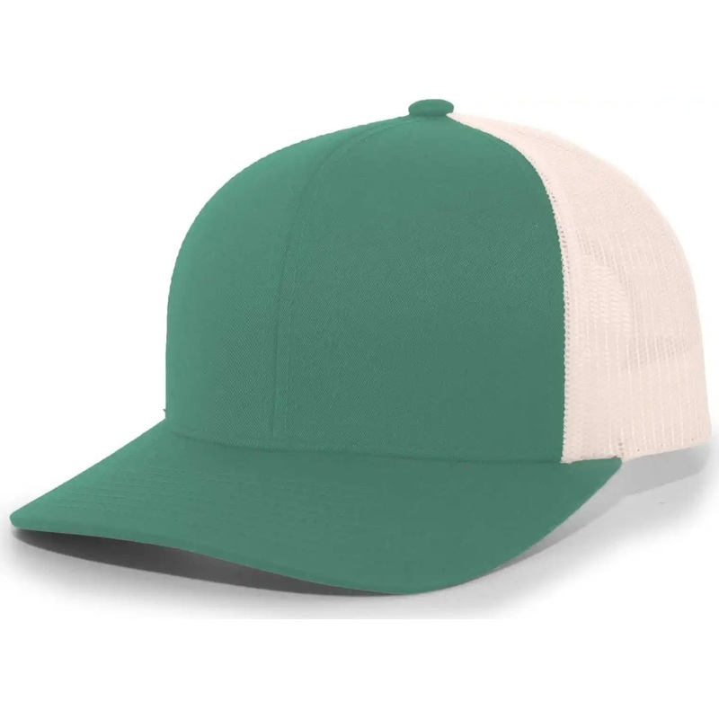 Pacific Headwear 104C Trucker Snapback Cap – Jaguar Teal Beige