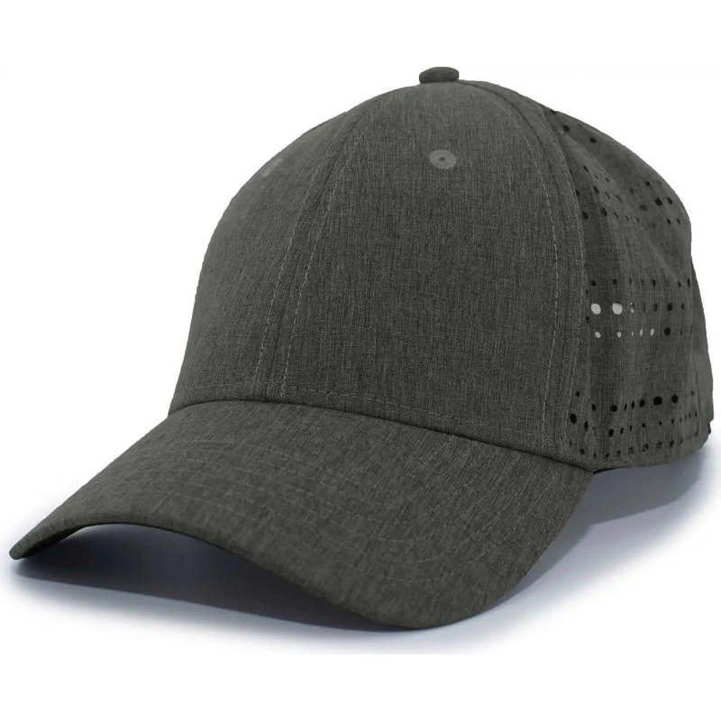 Pacific Headwear 747 Perforated Hook-and-Loop Cap – Loden Heather