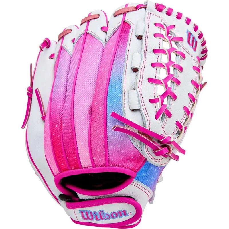 Wilson A440 Flash 12.00 Youth Fastpitch Utility Glove WBW103987 – White Flamingo