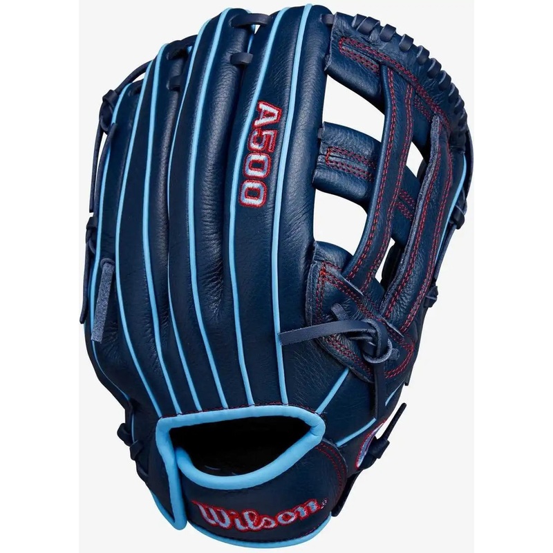 Wilson A500 12.00 Infield Pitcher Baseball Glove – Navy Blue Red