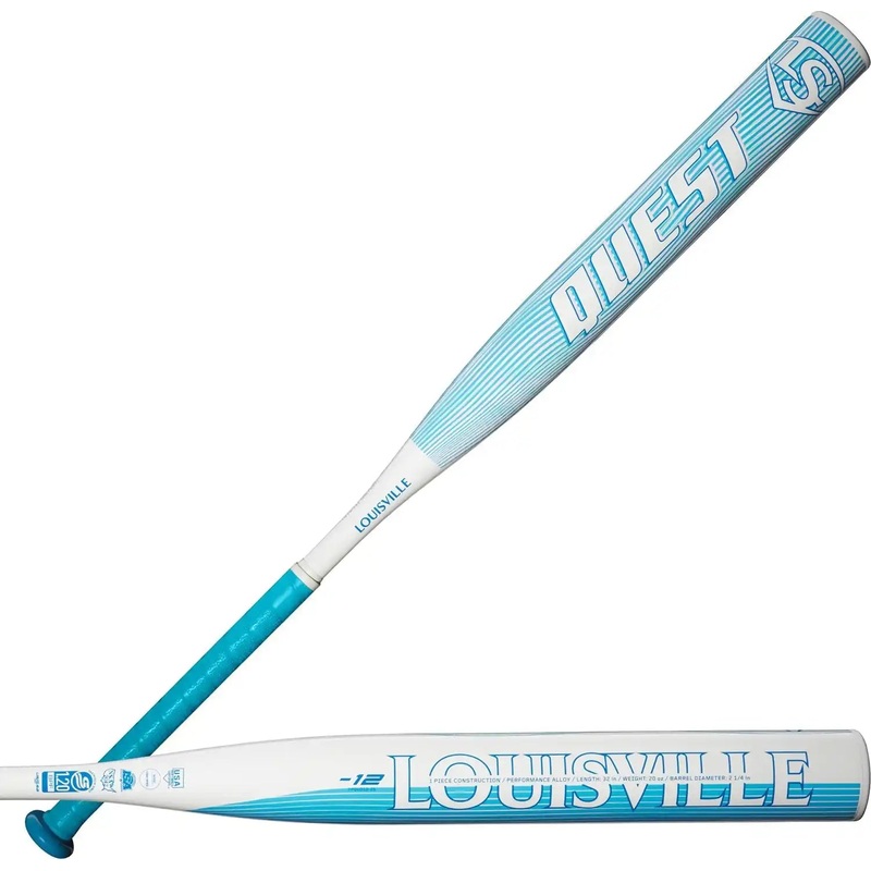 Louisville Slugger 2025 Quest (-12) Fastpitch Bat WBL2987010 – Light Blue White