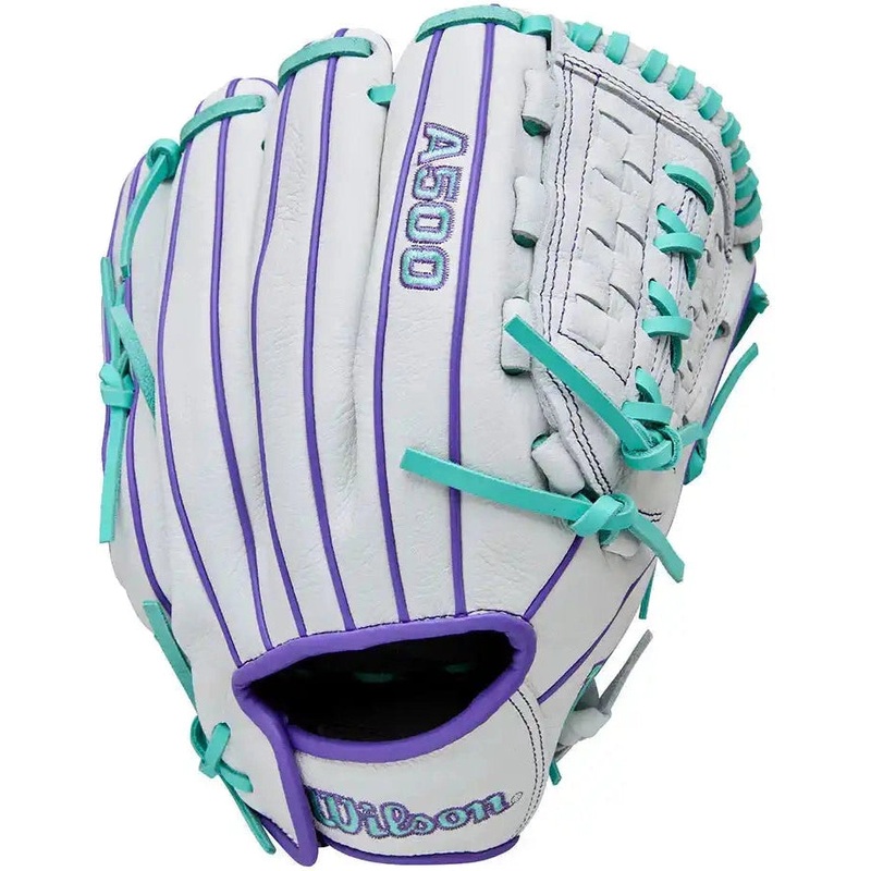 Wilson A500 Siren 11.75 Youth Infield Fastpitch Glove WBW1035581175 – White Purple