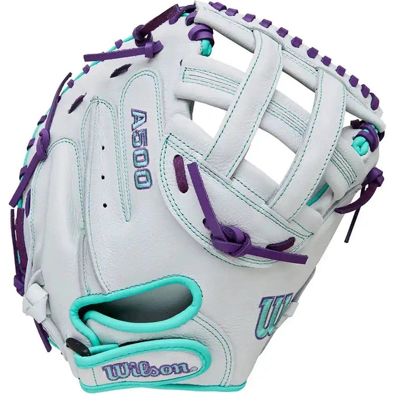 Wilson A500 Siren 32.00 Youth Fastpitch Catcher’s Mitt WBW10356332 – White Purple