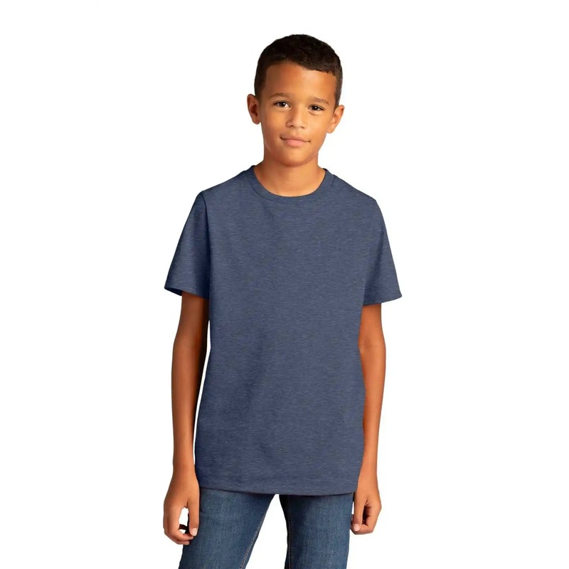 District DT8000Y Youth Re-Tee – Heathered Navy