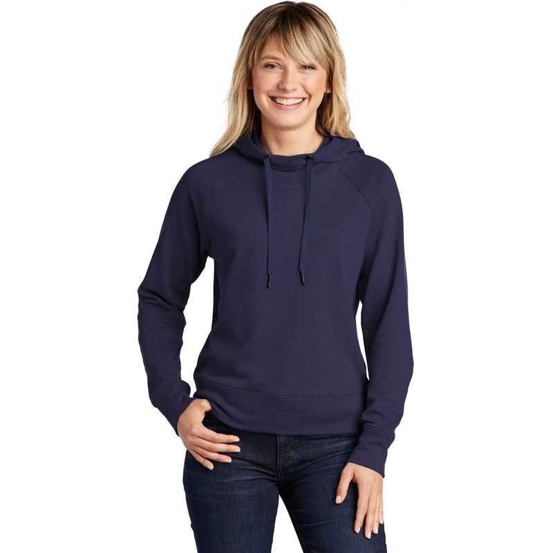 Sport-Tek LST272 Ladies Lightweight French Terry Pullover Hoodie – True Navy