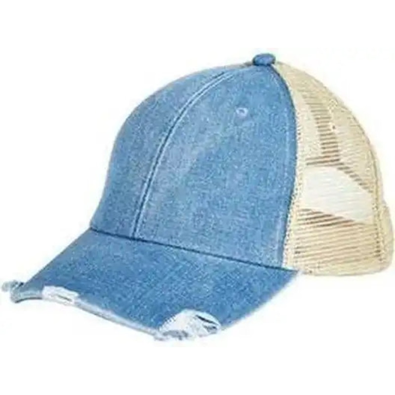 Adams OL102 Distressed Ollie Cap – Light Denim Tan