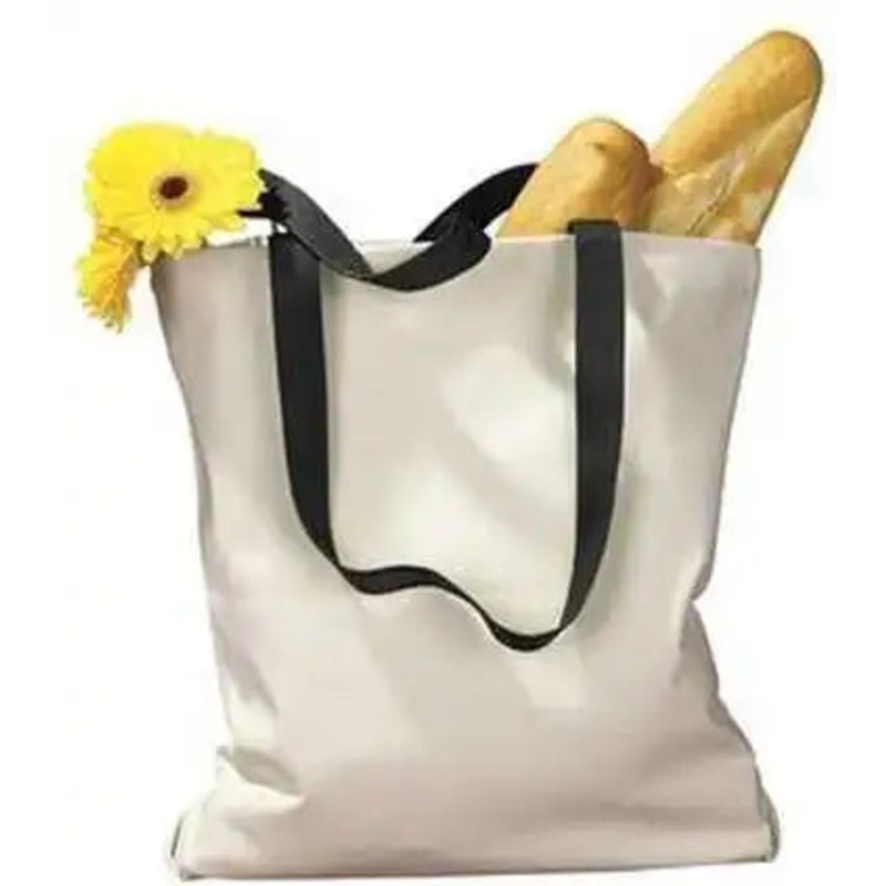 BAGedge BE010 Canvas Tote with Contrasting Handles – Natural Black