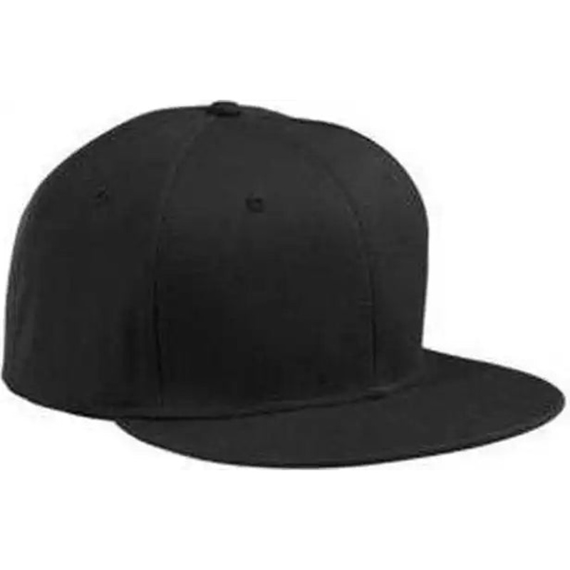 Big Accessories BA516 Flat Bill Cap – Black
