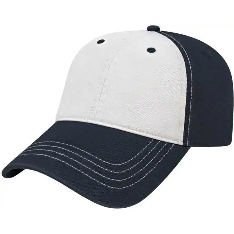 Cap America I1002 Relaxed Golf Cap – White Navy