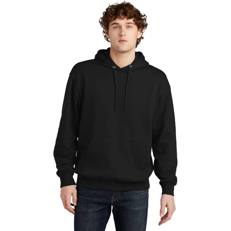 Port & Company PC79H Fleece Pullover Hooded Sweatshirt – Jet Black