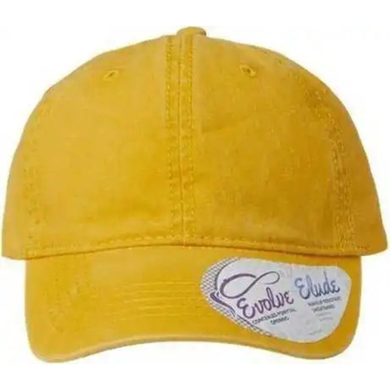 Infinity Her CASSIE Women’s Pigment-Dyed Fashion Undervisor Cap – Sunset Yellow Polka Dots