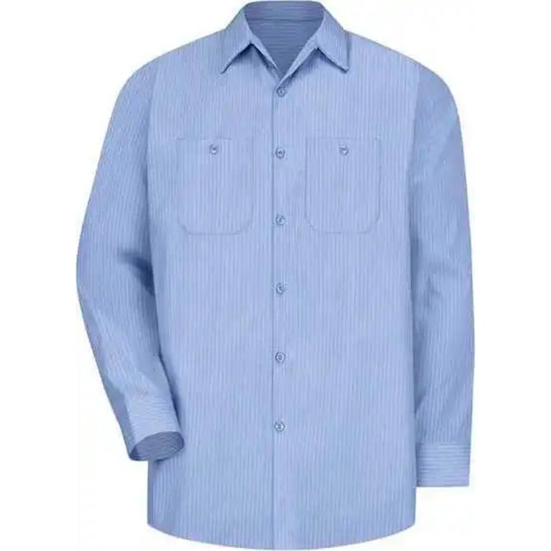 Red Kap SP14L Industrial Work Shirt Long Sizes – ML-Medium Blue Light Blue