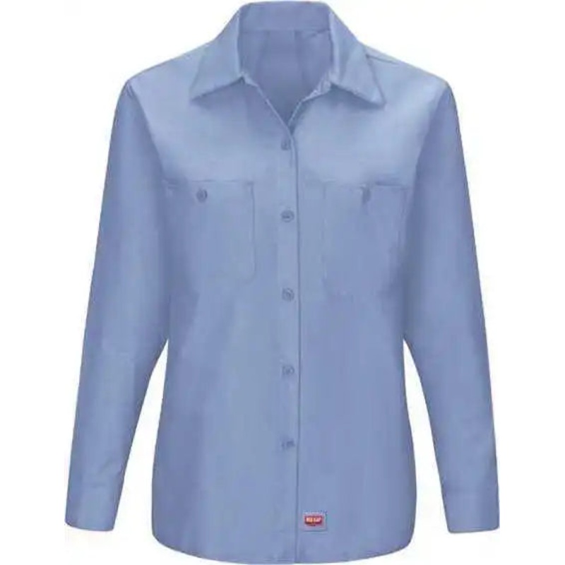 Red Kap SX11 Women’s Long Sleeve Mimix Work Shirt – Light Blue