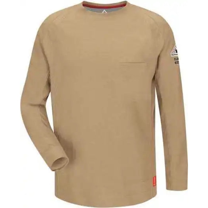 Bulwark QT32L Flame Resistant Long Sleeve Shirt – Long Sizes – Khaki