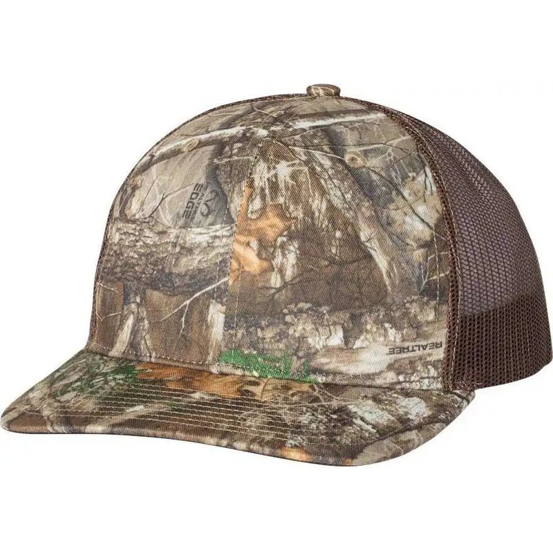 Richardson 112P Patterned Snapback Trucker Caps – Realtree Edge Brown