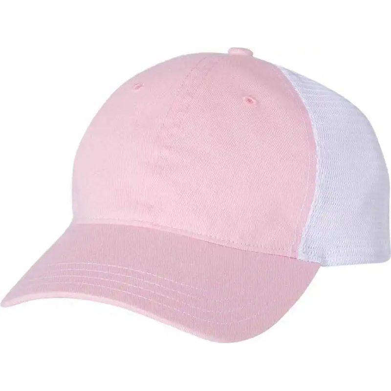 Richardson 111 Garment-Washed Trucker Caps – Pink White