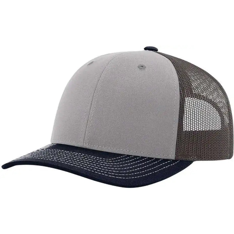 Richardson 112 Snapback Trucker Caps – Gray Charcoal Navy