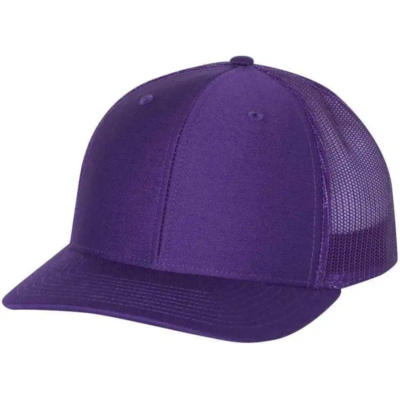 Richardson 112 Snapback Trucker Caps – Purple