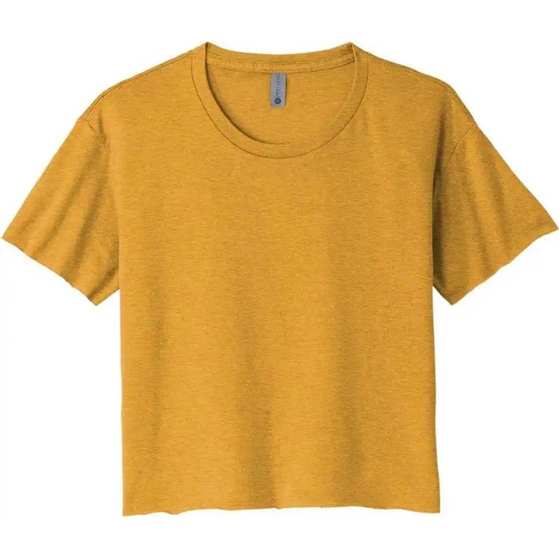 Next Level Apparel NL5080 Women’s Festival Cali Crop Tee – Antique Gold