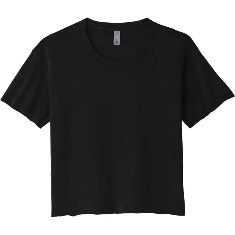 Next Level Apparel NL5080 Women’s Festival Cali Crop Tee – Black