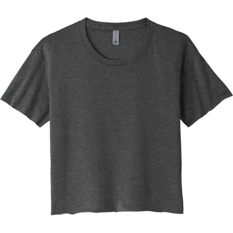 Next Level Apparel NL5080 Women’s Festival Cali Crop Tee – Charcoal