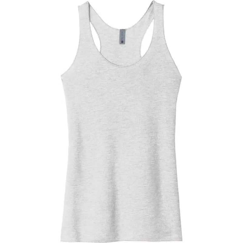 Next Level Apparel NL6733 Women’S Tri-Blend Racerback Tank – Heather White