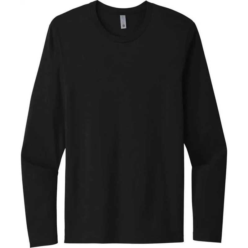 Next Level Apparel NL3601 Cotton Long Sleeve Tee – Black