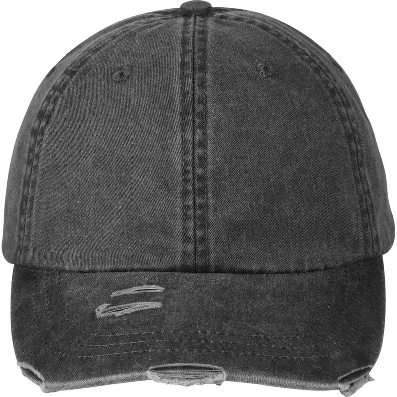 Adams LP108 Classic Pigment Distressed Cap – BLACK
